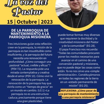 Departamento de Liturgia                      Diócesis de San Pedro de Riobamba                       Para Reflexionar                                               La Voz del Pastor