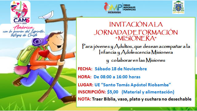 Departamento de Misiones Diócesis de San Pedro de Riobamba                                         Invitación