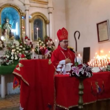 Capilla del Santo Cristo,fiesta del Señor del Buen Viaje, Parroquia Sicalpa cantón Colta