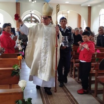 Celebración de la Solemnidad de Jesucristo Rey del Universo, en la parroquia Valparaíso del cantón Guano.