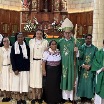 Eucaristía de agradecimiento a Dios y a las Hermanas Misioneras Agustinas Recoletas en el Cantón Guamote