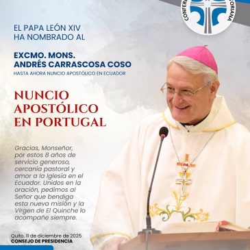 Mons. Andrés Carrascosa Coso nuevo Nuncio Apostólico en Portugal